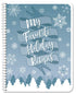 BookFactory Holiday Recipe Book, My Favorite Holiday Recipes, Fill in Recipe Journal, 100 Pages, 8.5" x 11"