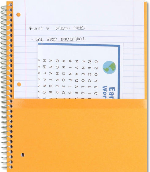 Five Star Spiral Notebook, 5 Subject, 200 Sheets, Wide Ruled, Water Resistant Cover, 8" x 10-1/2", Green