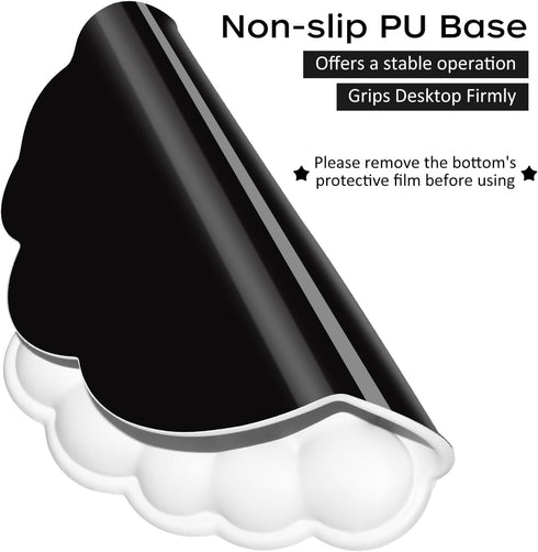 JIKIOU Cloud Mouse Pads, Exquisite Leather with Memory Foam Wrist Support for Computer, Laptop, Gaming Office