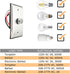 YCA1031 Outdoor Photocontrol with Wall Plate, Button Photocontrol, Photocell Sensor for Dusk to Dawn Light Control, UL