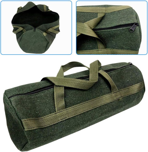 Garneck Basics Heavy Duty Tool Bag, 13.8X5.11 Inch Wide Mouth Tote for Auto and Plumbing Repair