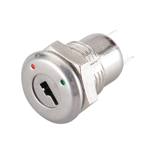 Baomain On-Off Keyswitch Keylock Switch - 11mm Mounting Hole Size, Pack of 2 with Keys