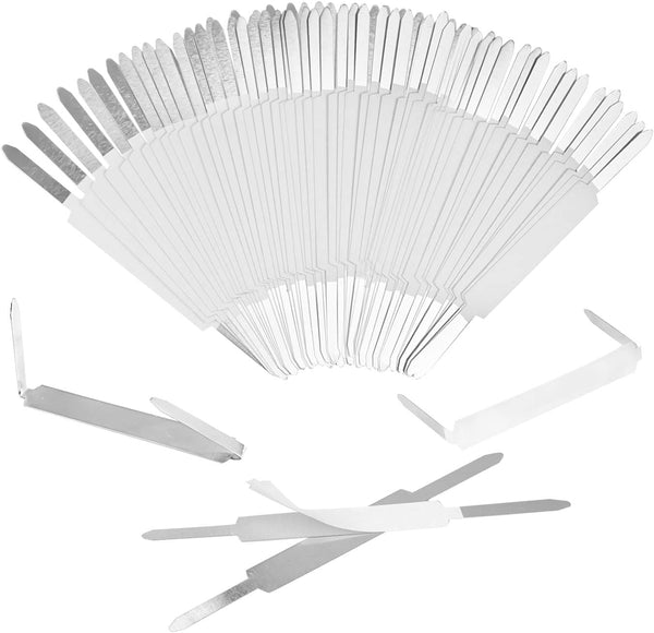 QYH Self-Adhesive Prong Paper Fasteners - 1 inch Capacity, 130 Fasteners/Box