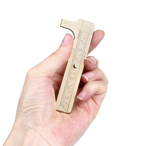 Shuxy Retro Vernier Caliper Mini Brass Sliding Pocket Caliper, Copper Alloy for Measuring Gemstones, 80 mm /3.15"
