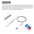 MECCANIXITY 2pcs PT100 RTD Thermocouple Stainless Steel M8 Temperature Sensor Probe -50 to 1300C, 6.6ft, 5x100mm