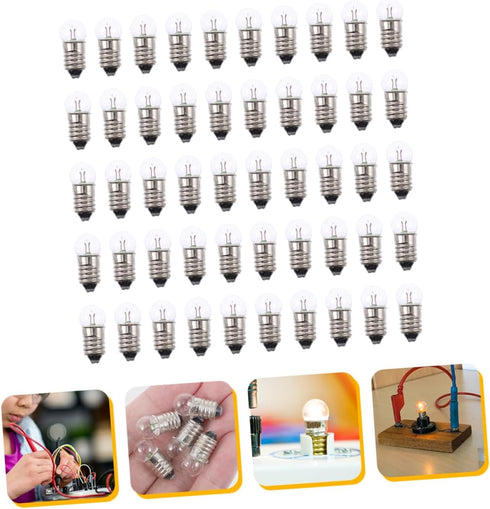 50pcs Bulbs Bulbs Bulb Bulb Bulb Small Science Experiments Electricity Kit Round Light Science Kit Teaching Supplies