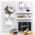 Pegboard Combination Kit, Wall Organizer, 25.2" x 25.2" White Pegboard with 20 Accessories for Home, Office, Gaming