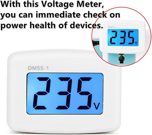 Diyeeni 1Pcs Plugin LCD Digital AC 80300V Voltmeter DM551 for Household Electrical Instruments Voltage Testers