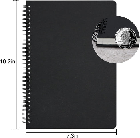 EUSOAR Graph Paper Spiral Notebook, B5 3Pack 7.3"x10.2" 120 Pages Hardcover Paper Notebook Journals, Wirebound Journal Sketch Notebook for Math and Science Students Engineering Artist Drawing by EUSOAR
