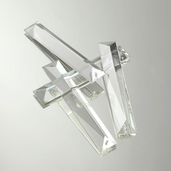 3.9'' Chandelier Short Crystals Replacement 12 Pcs Crystal Prisms with Hooks for