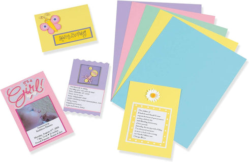 Pacon 101315 65 lb., 100 Sheets/Pack (Pack 2) Array Card Stock, Letter, Assorted Pastel Colors