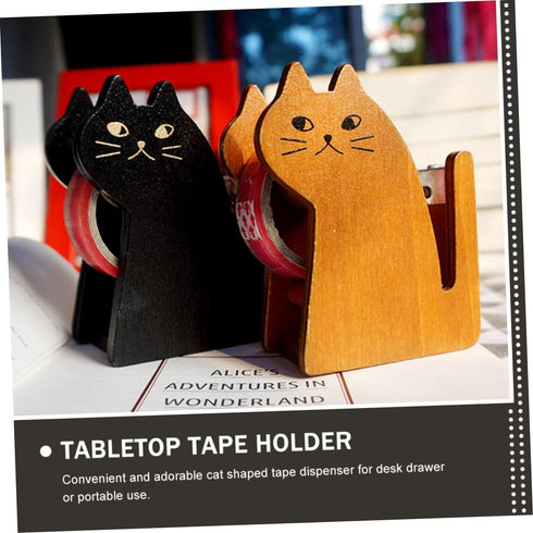STOBOK Cat Tape Holder, Cute Desktop Tape Dispenser, Vintage Washi Tape Cutter
