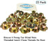 22 Pack 3/8 Inch-16 X 7/16 Inch T Nut 4 Prong Tee Blind Nuts - Carbon Steel Zinc Plated for Wood