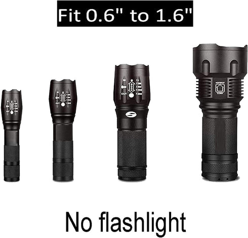 Pmsanzay 0.6" 1.6" Magnetic Base Mount Flashlight Mounting Brackets Flashlight Holder - Strong Magnet Base
