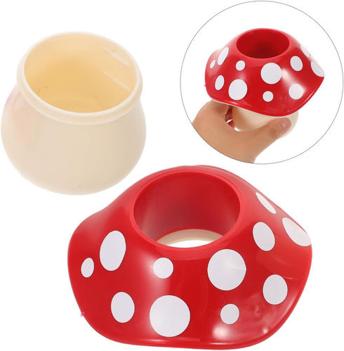 5.00X5.00X4.33In LALAFINA Mushroom Pen Holder Cute Desk Organizer Pencil Cup Desktop Stationery Storage Box for Office