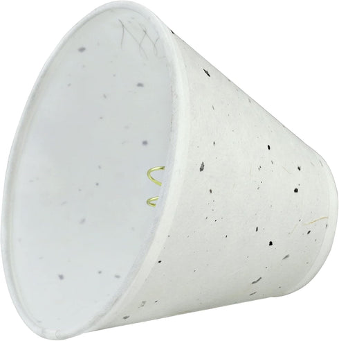 Aspen Creative 32116-2A, 3" 6" 5" Set 2 Hardback Empire Clip-On Chandelier Lamp Shade, Off-White, Top x Bottom x Slant