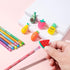Leinuosen 30 Pieces Scented Pencils with 12 Eraser Cartoon Toppers, Fruit Element Graphite Pencils