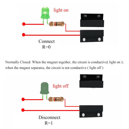 Home Security Wired Rolling Door Contact Magnetic Reed Switch Alarm Sensor Magnetic Switch,NC