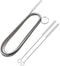 61 inch Long Drain Brush Hose, Flexible Feeding Tube Cleaning Brush and 2 PCS 7.9 inch Straw Cleaning Brush, White