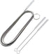 61 inch Long Drain Brush Hose, Flexible Feeding Tube Cleaning Brush and 2 PCS 7.9 inch Straw Cleaning Brush, White