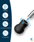 FriCARE Dual Head Stethoscope for Nurses, Medical Students, Navy Blue Tube, Stainless Steel Chestpiece