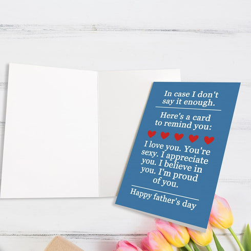 CTVSPC Sweet Fathers Day Card for Husband Boyfriend Fiance, Happy Father's Day Cards&Gifts from Wife Girlfriend