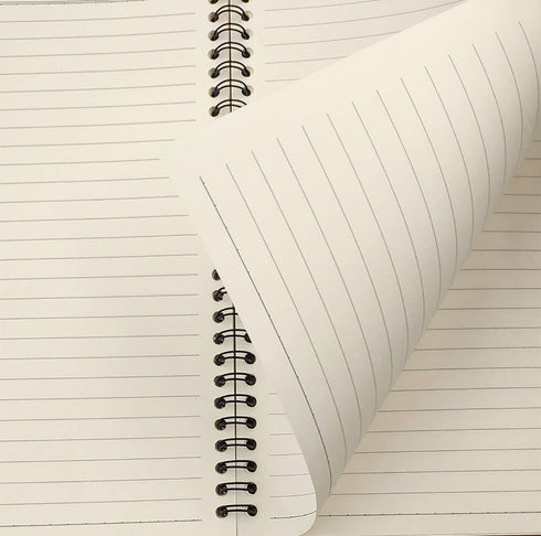 Yansanido Spiral Notebook, 4 Pcs A5 Brown Craft Softcover, 60 Sheets - 120 Pages Journals for Study and Notes