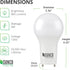 Sunco Lighting 4 Pack GU24 LED Light Bulbs 2 Prong A19, CRI91 5000K Daylight, 9W Equivalent 60W, CFL Replacement 800 Lumens, Bright Dimmable Twist & Lock GU24 Pin Base with Two Prongs Instant On UL by Sunco Lighting