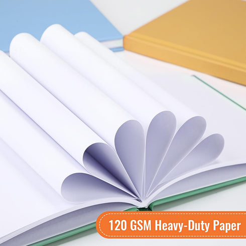 Ireer 24 Pcs Colorful Hardcover Blank Book Bulk, 5 x 5 Inch, 72 Pages, Sketchbooks for Kids to Write Stories