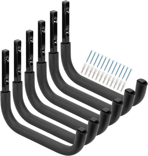 Heavdace Heavy Duty Garage Storage Hooks, 12.4 Inch Ladder Storage Hanger, Wall Mount