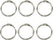 DESKEMAI 2 Inch Metal Nickel Plated Loose Leaf Binder Rings, Silver, 6 Pack