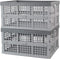 Doryh 34 L Plastic Crates, Collapsible Storage Crates/Stackable Storage Container Basket, 2-Pack