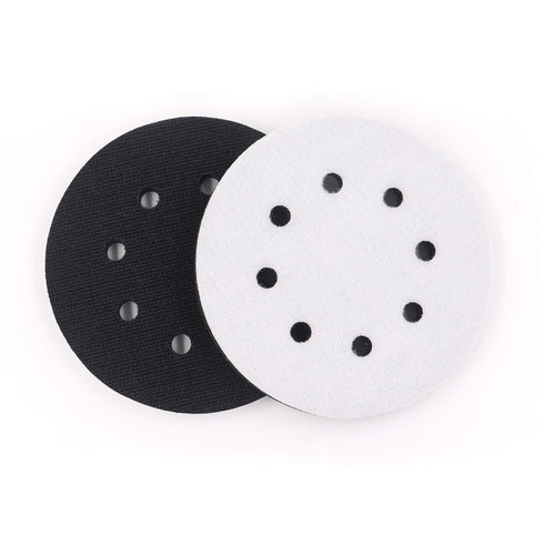5 Pack 5 Inch 8 Holes Hook and Loop Soft Density Interface Pads - 5" Sponge Cushion Buffer Backing
