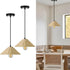 TERLEENART Hard Wired Rattan Pendant Lights Set of 2,Farmhouse Coastal Woven Wicker