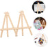 2Pcs Mini Wooden Easel Display Stand Foldable Tripod for Cards Photos Collectibles Tabletop Easel for Art Classes Use