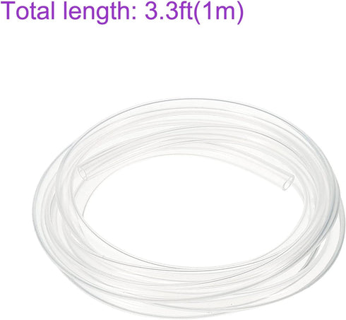 DMiotech Clear Silicone Tube, 1/8" ID 5/32" OD, 3.3 Feet Industrial Tubing for Water and Air Pump Applications