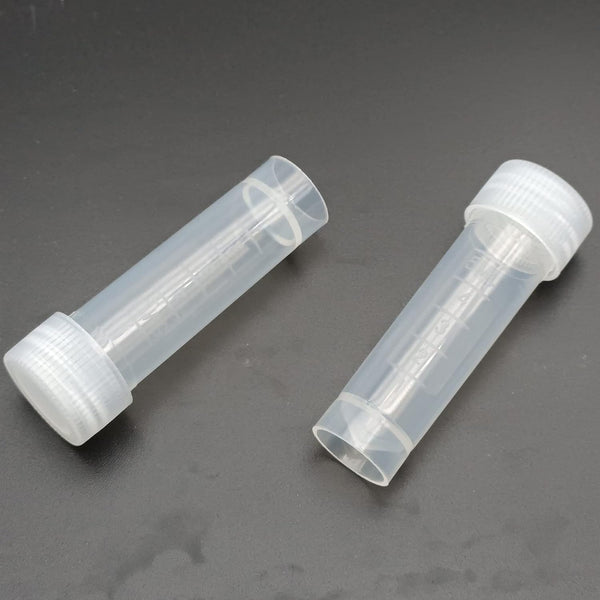 50 Pcs 5ml Graduated Plastic Cryovial Tube Mini Test Tubes with Screw Cap
