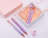 PENTA ANGEL 4Pcs Ballpoint Pens Set, Black Ink Metal Glitter Roller Ball Pen, Fancy Gift for Women