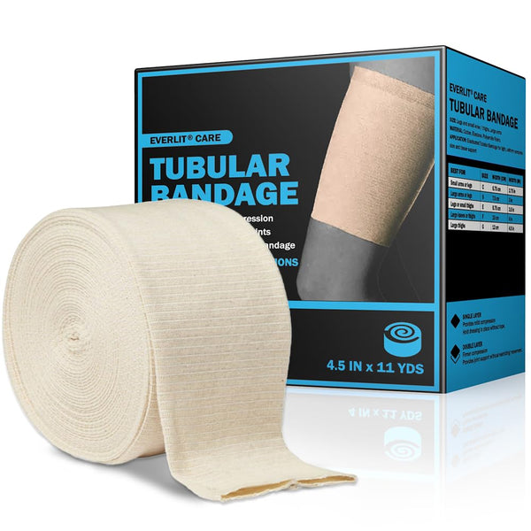 EVERLIT Elasticated Tubular Support Bandage | Stockinette Tubing for Large Arm, Knees,