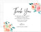 Personalized Wedding Thank You Cards with Message, 5.5x4.25 Modern Flat Thank You
