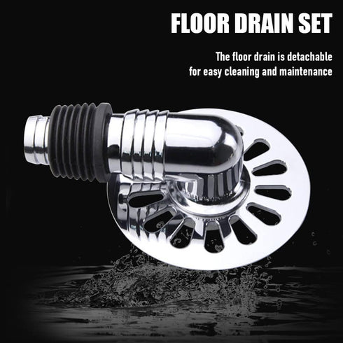 Floor Drain Cover for Washing Machine, Garage Shower Drain Cover with Pipe Connector for Kitchen and Bathroom