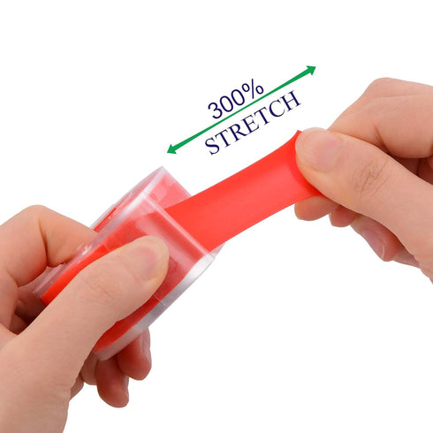 Self-Fusing Silicone Fusional Repair Tape - Multi-Purpose Soft Rubber Strip for Leak Seal Repair - 3m x 25mm x 0.5mm -