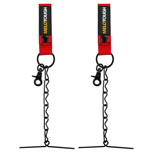MELOTOUGH 2 PCS Tape Thong for Tool Belt - Electricians Tape Strap Holder with Keyring