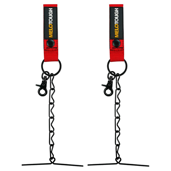 MELOTOUGH 2 PCS Tape Thong for Tool Belt - Electricians Tape Strap Holder with Keyring