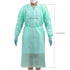 10 47.24" JMU Pcs Disposable Isolation Gowns Green, Polypropylene Medical Gowns with Knitted Cuffs, Length