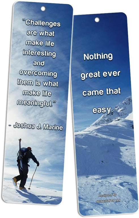 NewEights Adventure Inspirational Quotes Bookmarks 12-Pack, Stocking Stuffers for Church Ministry Supplies
