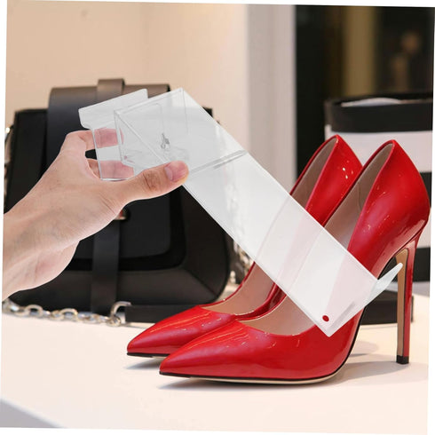 2pcs Zerodeko Plastic Shoe Display Rack Shoe Display Holder Stand for Retail Sandals Show Rack Stand