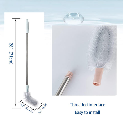 2 Pack 28" Long Bottle Brush, 3 & 5 Gallon Cleaner Brush with Replaceable Head