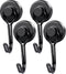 MIKEDE 4 Pack Heavy Duty Magnetic Hooks, 40Lbs Neodymium Swivel Hooks for Hanging, Strong Metal Hanger for Storage