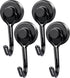 MIKEDE 4 Pack Heavy Duty Magnetic Hooks, 40Lbs Neodymium Swivel Hooks for Hanging, Strong Metal Hanger for Storage